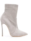 Casadei Blade Ankle Boots In Fog