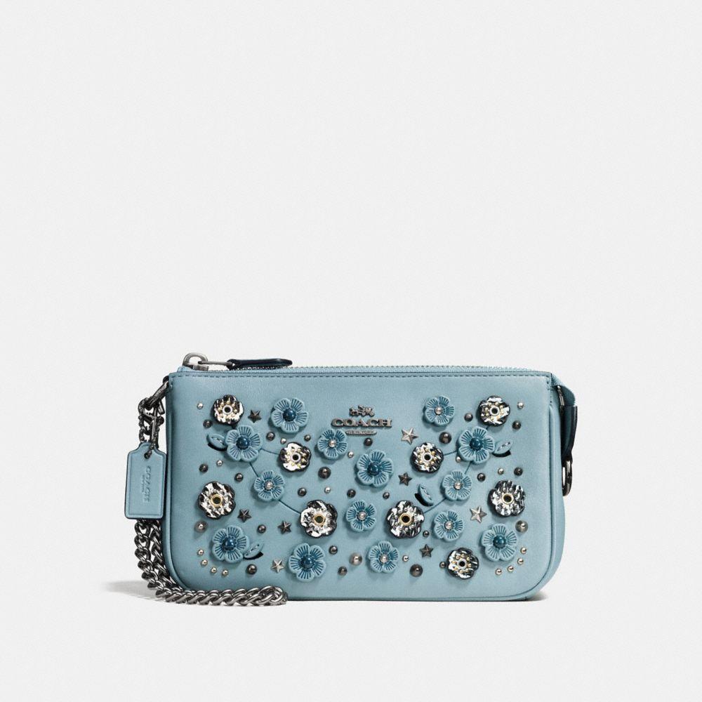 Coach Nolita Wristlet 19 With Willow Floral And Snakeskin Detail In ...