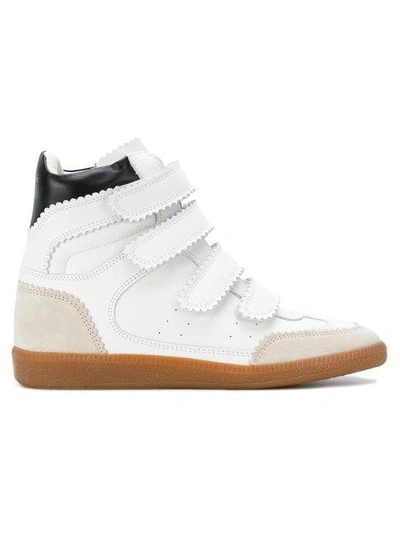 Isabel Marant Women's Shoes High Top Leather Trainers Sneakers Bilsy In White