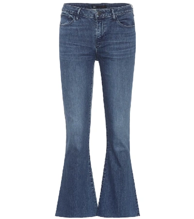 3x1 Midway Low-rise Flared Cropped Jeans In Blue