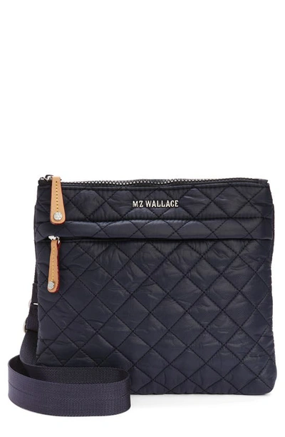 Mz Wallace Rec Metro Mini Flat Crossbody In Navy