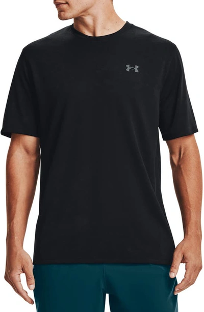 Under Armour Training Vent Camo Performance T-shirt In Black / Pitch Grey