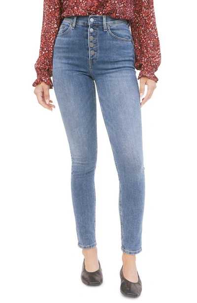 Reformation Harper High & Skinny Jeans In Ion