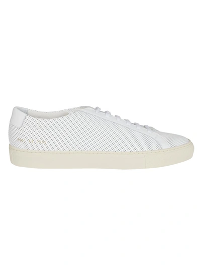 Common Projects Achilles Low Sneakers In Nabuk Leather In White