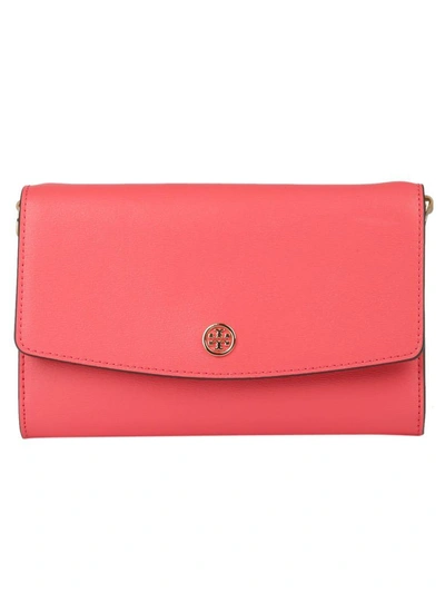 Tory Burch Chain Wallet In Red