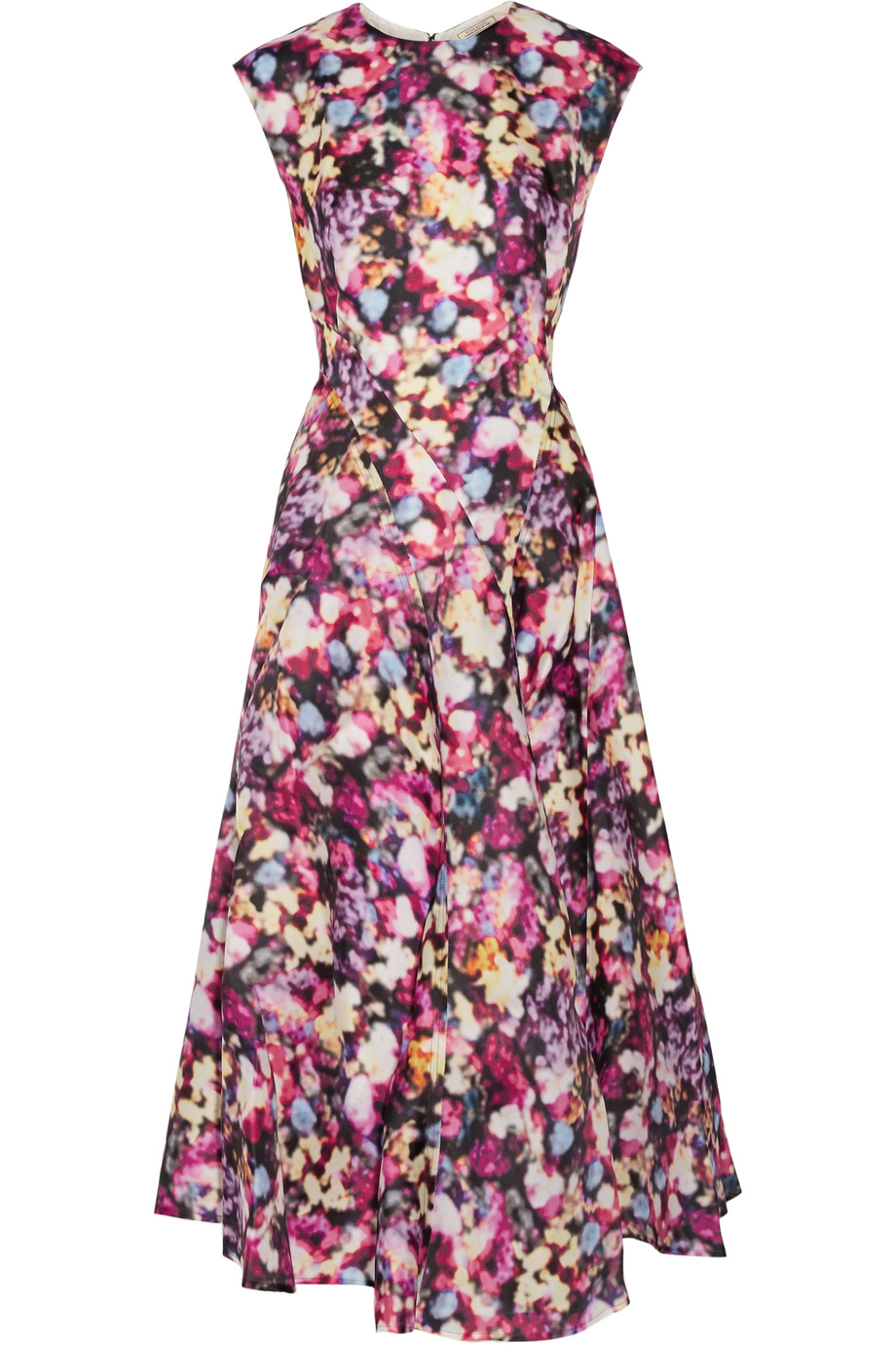 Nina Ricci Pleated Printed Silk-crepe Midi Dress | ModeSens