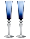 Baccarat Mille Nuits Flutissimo Champagne Flutes - Set Of 2 In Beige,blue