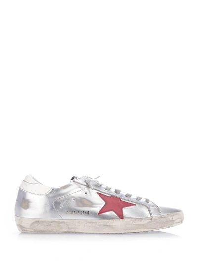 Golden Goose Silver Leather Superstar Sneakers