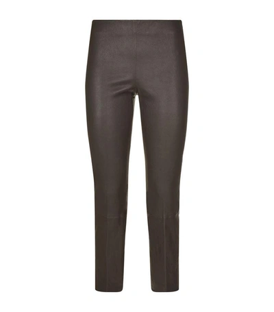 Vince Cropped Leather Trousers