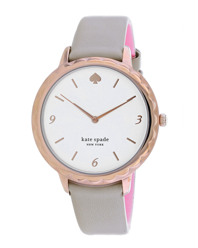Kate Spade Morningside White Dial Ladies Watch Ksw1508 In Gold Tone / Rose / Rose Gold Tone / Taupe / White