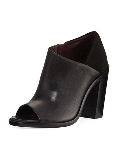 Rag & Bone Mabel Mixed Leather Ankle Boot, Black