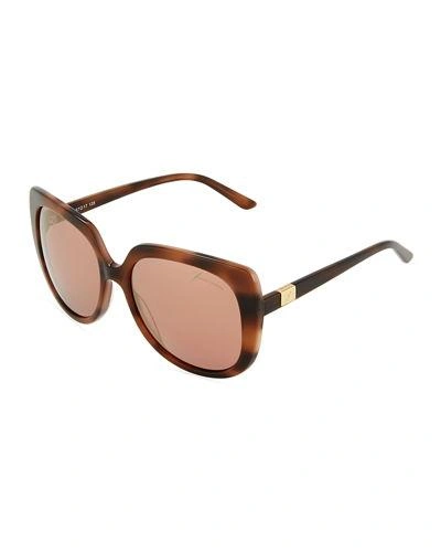 Brian Atwood Wide Cat-eye Sunglasses In Brown