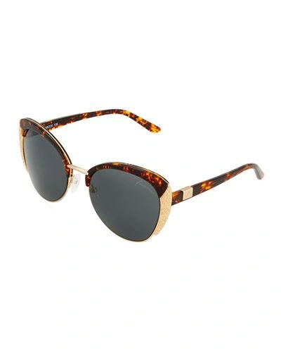 Brian Atwood Cat-eye Tortoise Sunglasses In Brown
