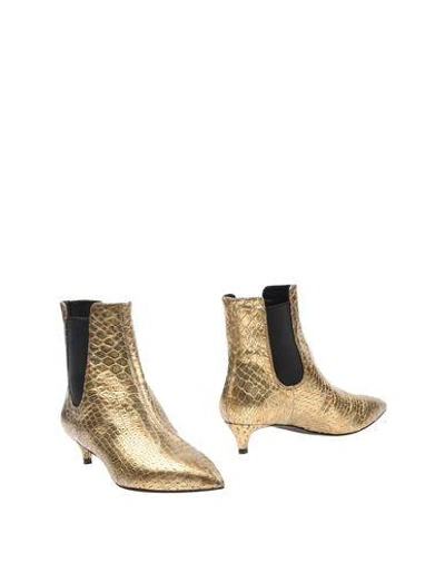 Ash Ankle Boot In Gold