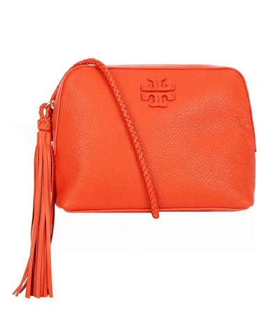 Tory Burch Orange Leather Taylor Camera Bag In Tiger Lilly