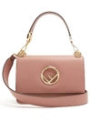 Fendi Kan I Logo Leather Shoulder Bag In Light Pink