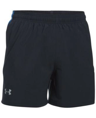 Under Armour Men's Launch 5" Woven Shorts In Black/blue