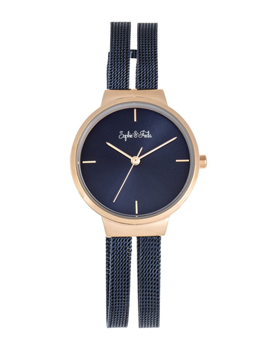 Sophie And Freda Sedona Quartz Blue Dial Ladies Watch Sf5306 In Blue / Gold / Gold Tone / Rose / Rose Gold / Rose Gold Tone