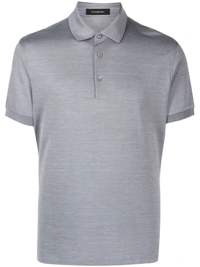 Ermenegildo Zegna Mens Grey Classic Polo Shirt