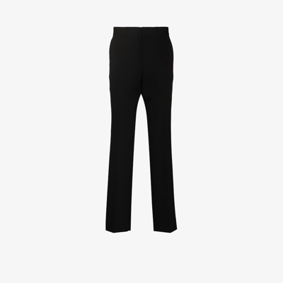 Burberry Tailored Wool Trousers In Black