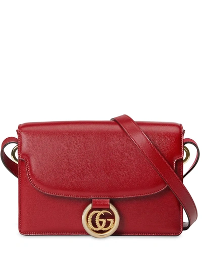 Gucci Gg Ring Shoulder Bag In Red