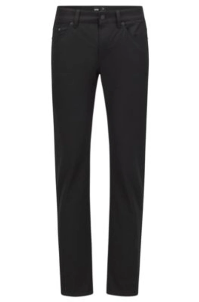 Hugo Boss Mens Delaware Stretch Denim Slim-fit Jeans In Black In Black 002
