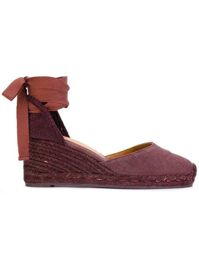 Castaã±er Wedge Espadrillas In Red