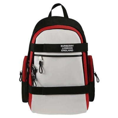 Burberry Mens Nevis Colour-block Cooper Backpack In White