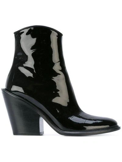 A.f.vandevorst Slanted Heel Ankle Boots - Black
