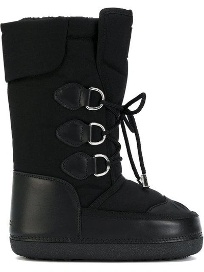 Dsquared2 Lace-up Snow Boots In Black