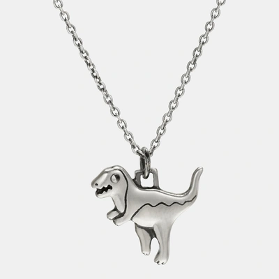 Coach Sterling Silver 1941 Rexy Charm Necklace