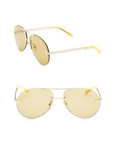 Karen Walker Love Hangover 63mm Mirrored Aviator Sunglasses In Marigold