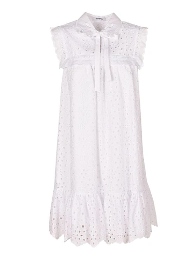 Vivetta Broderie Anglaise Mini Dress In White