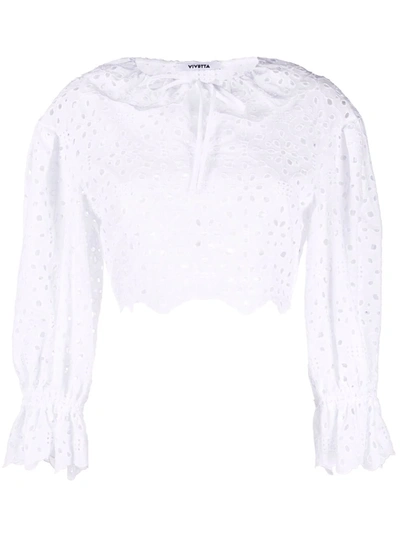 Vivetta Broderie Anglaise Blouse In White