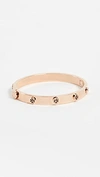 Tory Burch Miller Stud Gold-toned Stainless-steel Bracelet In Rose