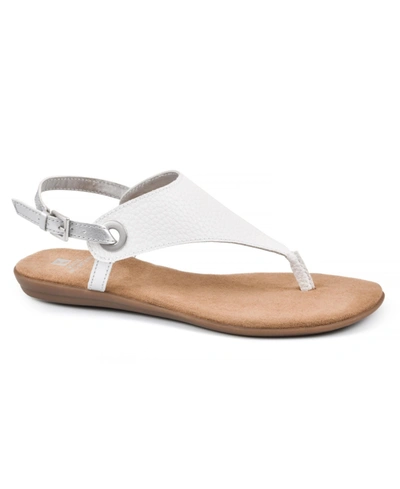 White Mountain London Women's Flat Sandals Women's Shoes In White