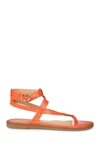 Journee Collection Tangie Lizard Embossed Thong Sandal In Orange