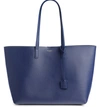 Saint Laurent 'shopping' Leather Tote - Blue In Saphir