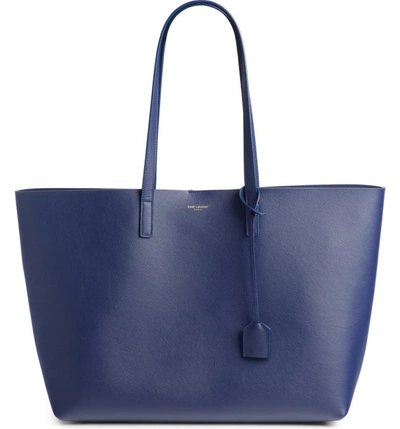 Saint Laurent 'shopping' Leather Tote - Blue In Saphir