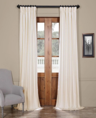 Exclusive Fabrics & Furnishings Solid Cotton Blackout 50" X 84" Curtain Panel In Natural