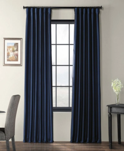 Exclusive Fabrics & Furnishings Blackout Taffeta 50" X 84" Curtain Panel In Navy