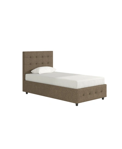Atwater Living Sydney Upholstered Bed, Twin In Brown