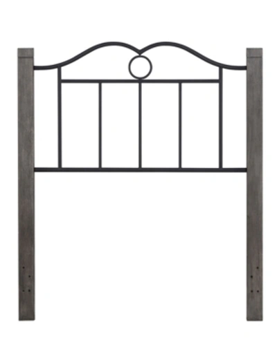 Hillsdale Dumont Arched Metal And Wood Twin Headboard In Black