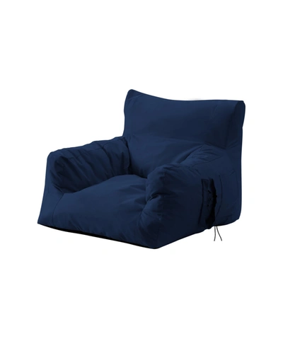 Loungie Comfy Nylon Foam Lounge Chair In Navy