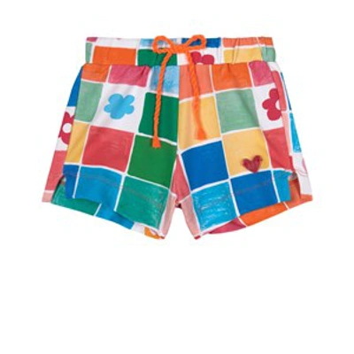 Agatha Ruiz De La Prada Kids'  Cube Print Shorts Multicolor 12 Years In Red