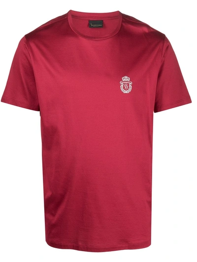 Billionaire Embroidered Crest T-shirt In Red