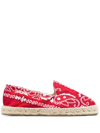 Manebi Red Bandana-print Espadrilles