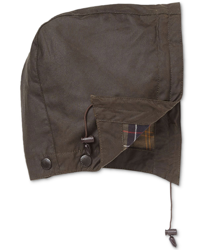 Barbour Waxed Cotton Sylkoil Hood In Green