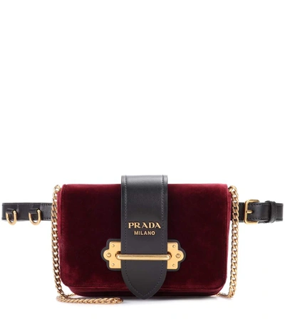 Prada leather trimmed outlet belt bag