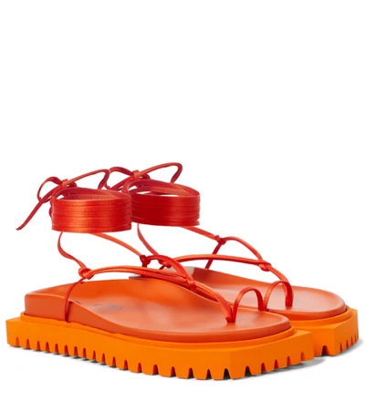 Attico Renee Thong-strap Sandals In Orange